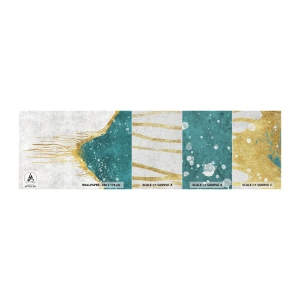 Muestra de fotomural Premium Canvas - Marea dorada - Minimalismo, Arte deco, Pedazo - 100x30 cm