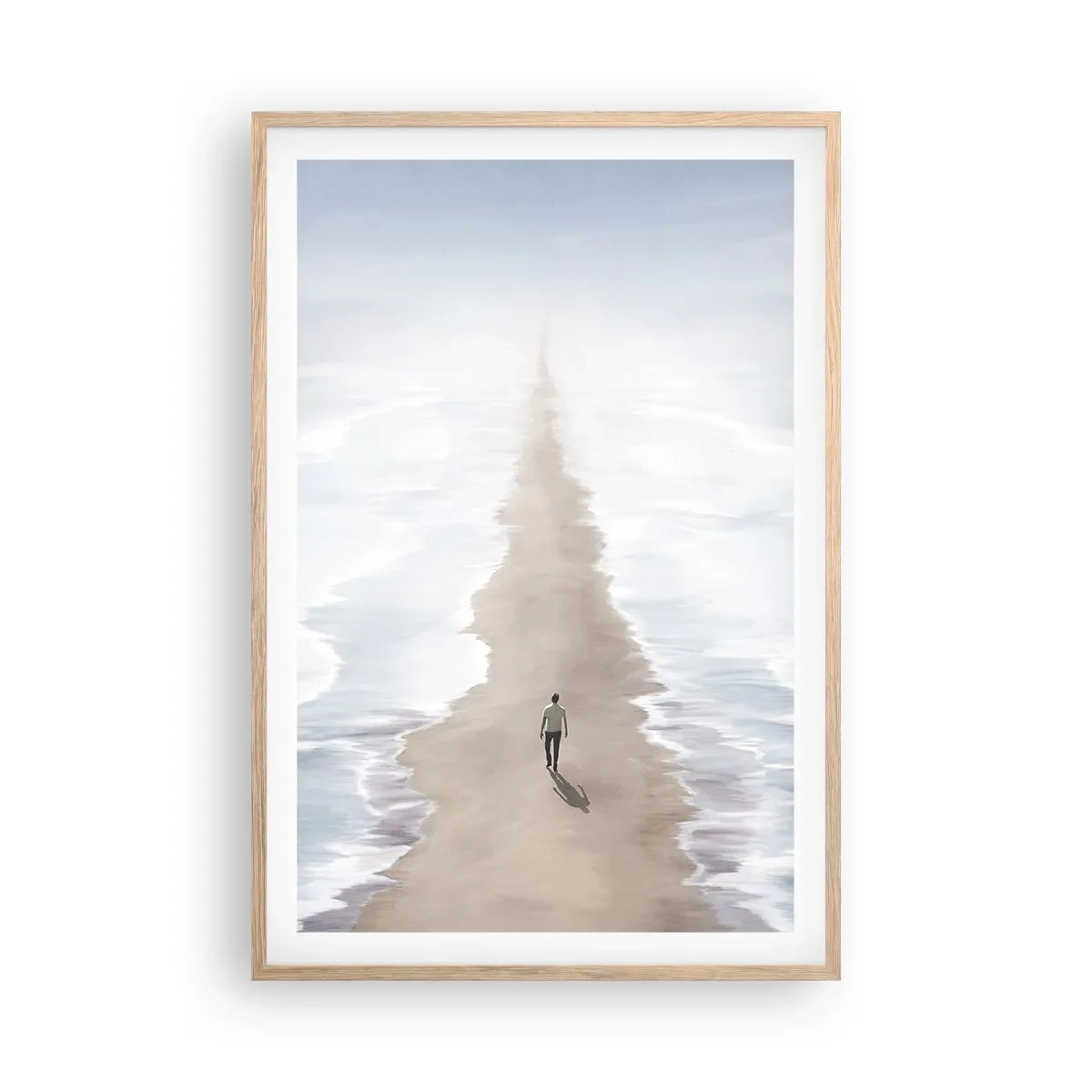 Póster en marco roble claro - Un futuro brillante - 61x91 cm