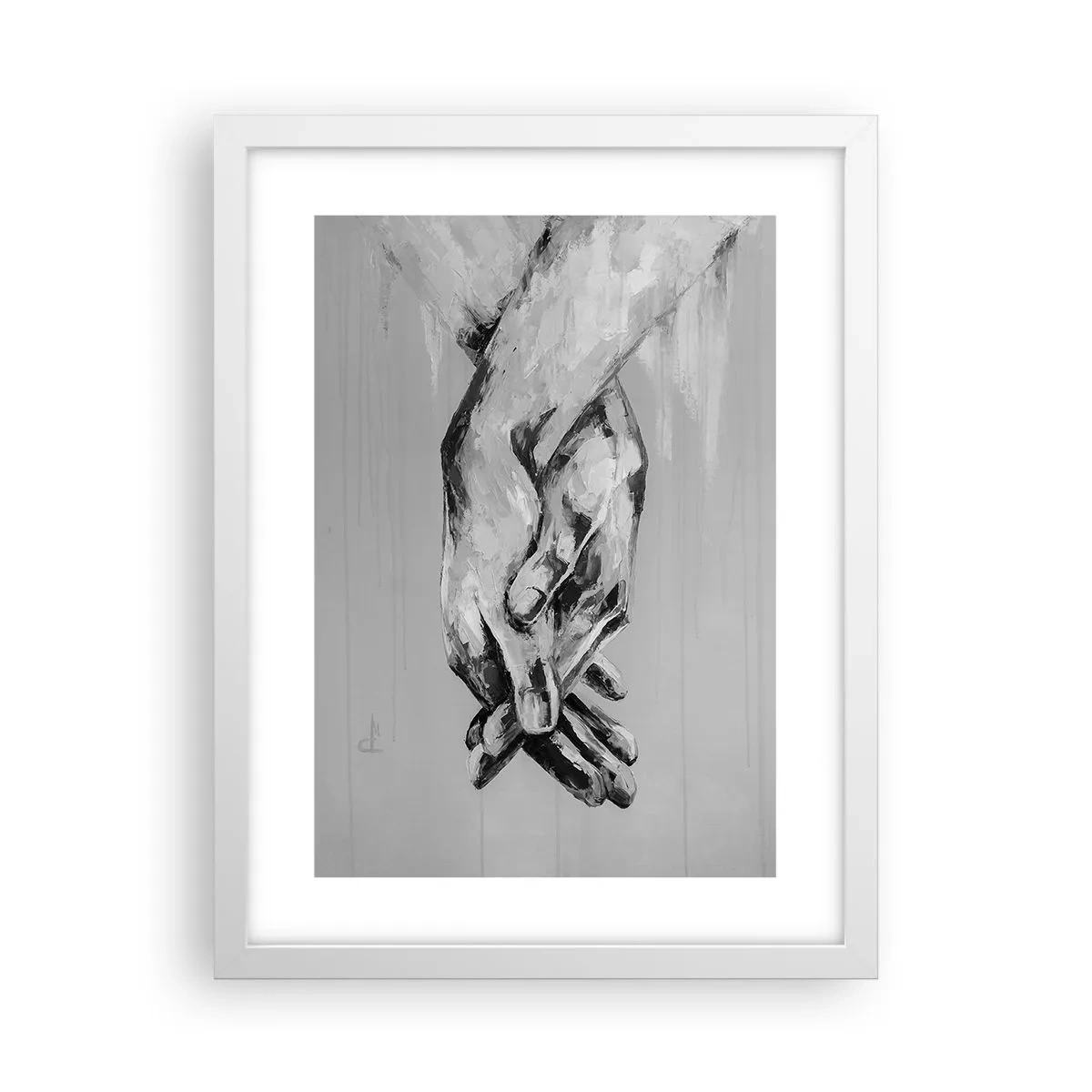 Póster en marco blanco - El comienzo... - 30x40 cm