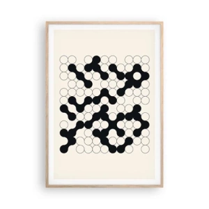 Póster en marco roble claro - Juego chino - una variación - 70x100 cm