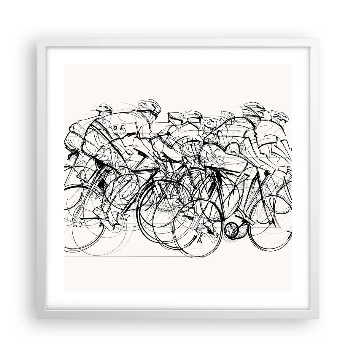 Póster en marco blanco - Juntos como un equipo - 50x50 cm