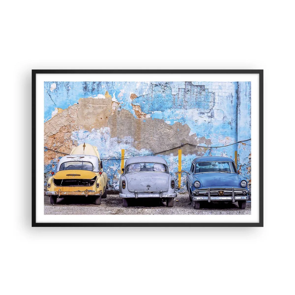 Póster en marco negro - Reunión de veteranos - 91x61 cm