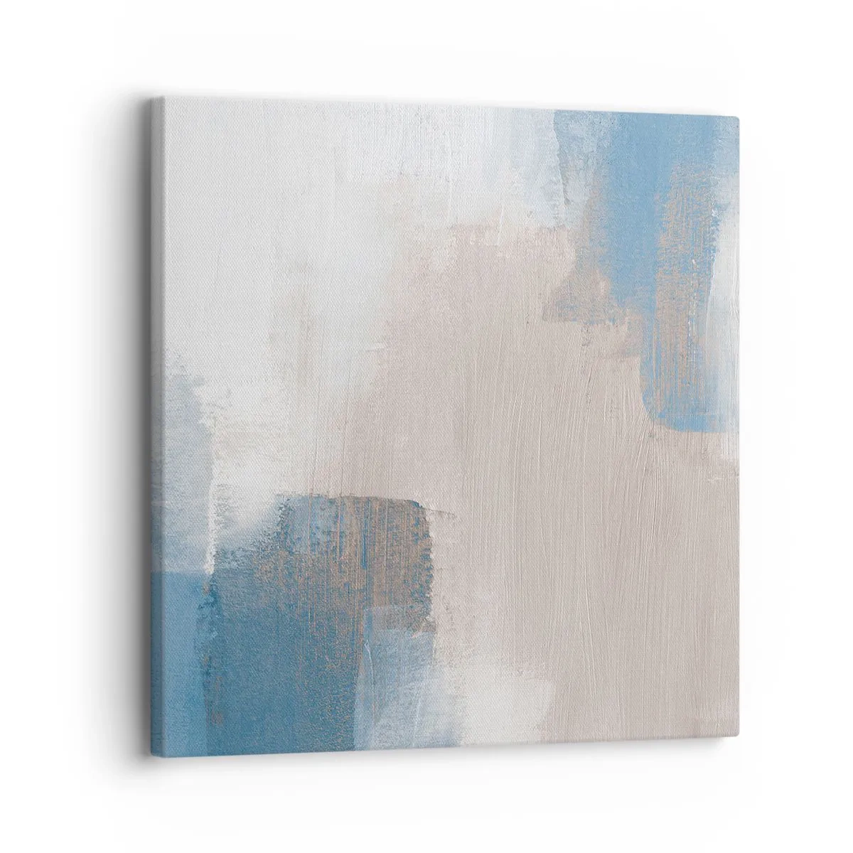 Cuadro sobre lienzo - Impresión de Imagen - Abstracción rosa tras un velo azul - 30x30 cm
