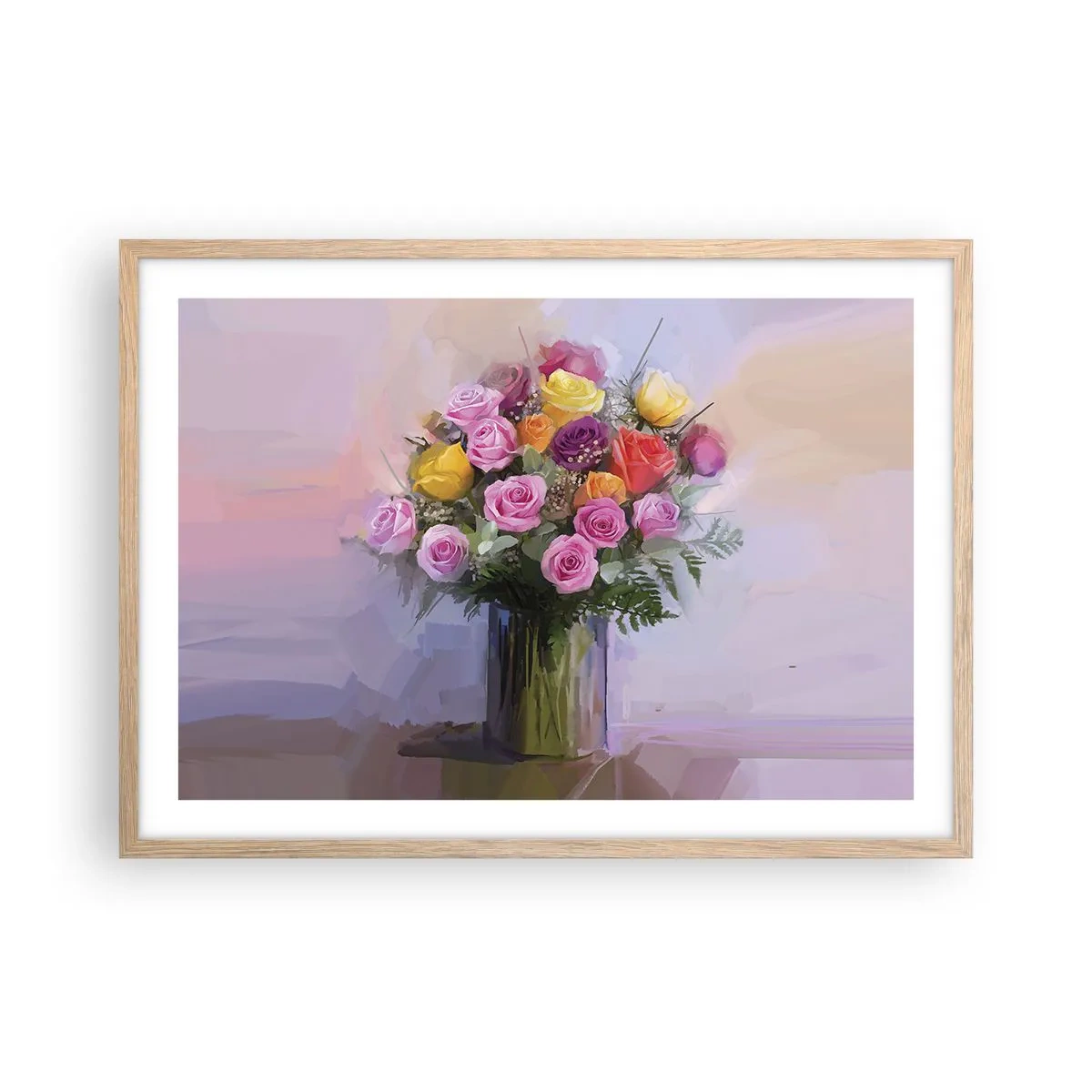 Póster en marco roble claro - Belleza inmortalizada - 70x50 cm