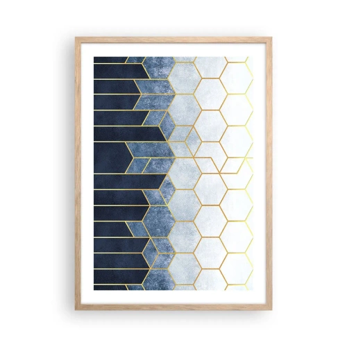 Póster en marco roble claro - Composición rítmica visual - 50x70 cm