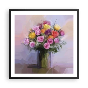 Póster en marco negro - Belleza inmortalizada - 60x60 cm