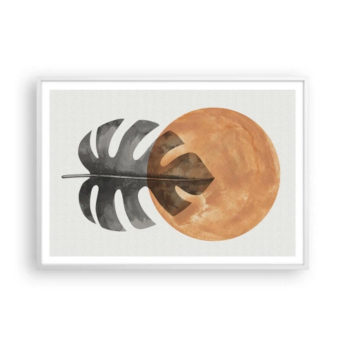 Póster en marco blanco - Siempre el sol - 100x70 cm