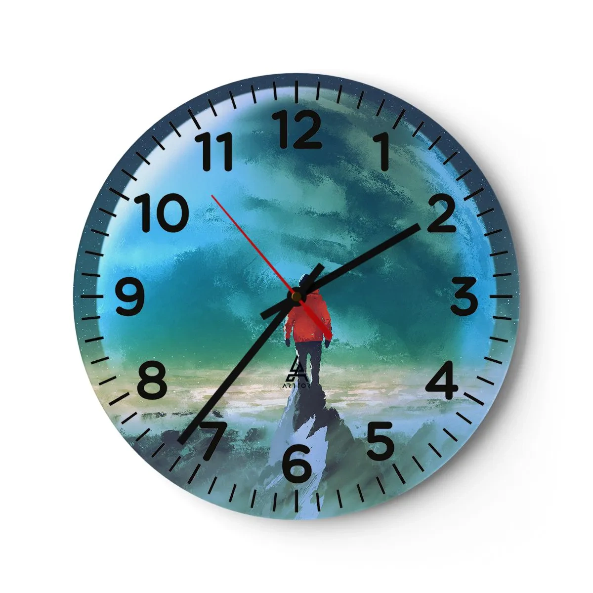 Reloj de pared - Reloj de vidrio - Descubridor de una nueva Tierra - 40x40 cm