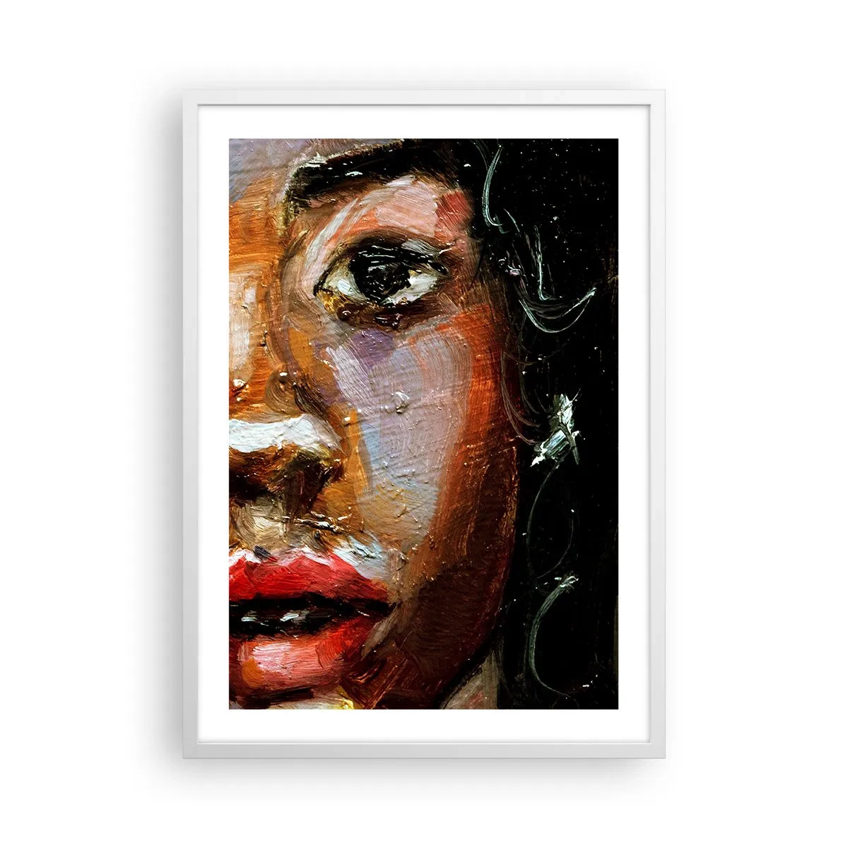Póster en marco blanco - La mitad de mi ser - 50x70 cm