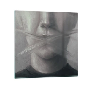 Cuadro sobre vidrio - Impresiones sobre Vidrio - Ni una palabra - 60x60 cm