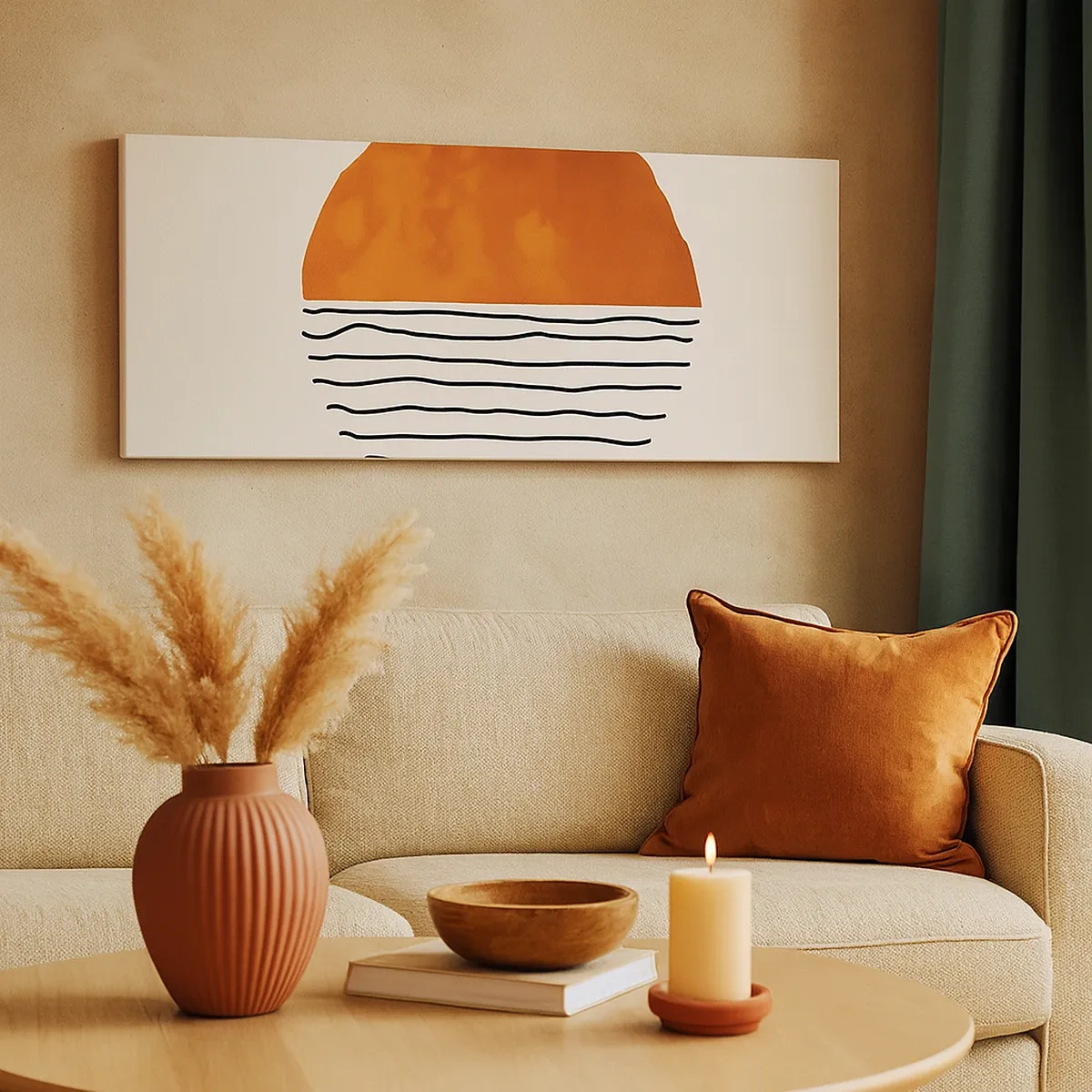 Cuadro sobre lienzo - Impresión de Imagen - En un ambiente japonés - 30x30 cm