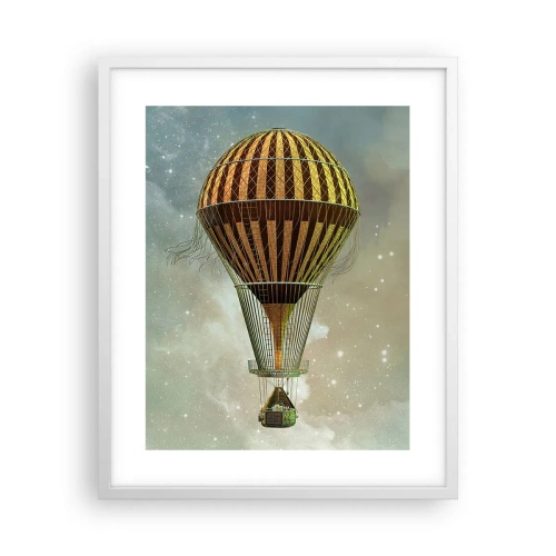 Póster en marco blanco - Vuelos pioneros - 40x50 cm