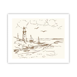 Póster - Un esbozo de un recuerdo de verano - 50x40 cm