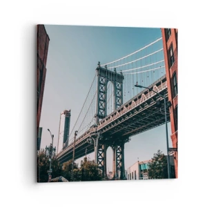 Cuadro sobre lienzo - Impresión de Imagen - Sobre el fluir de la ciudad - 70x70 cm