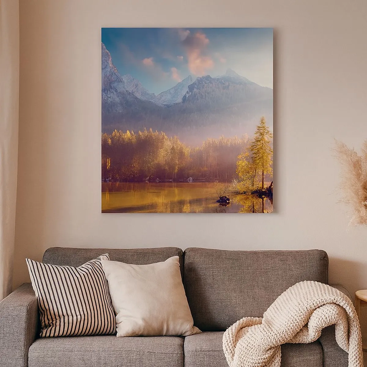 Cuadro sobre lienzo - Impresión de Imagen - Entre las montañas y los valles - 30x30 cm