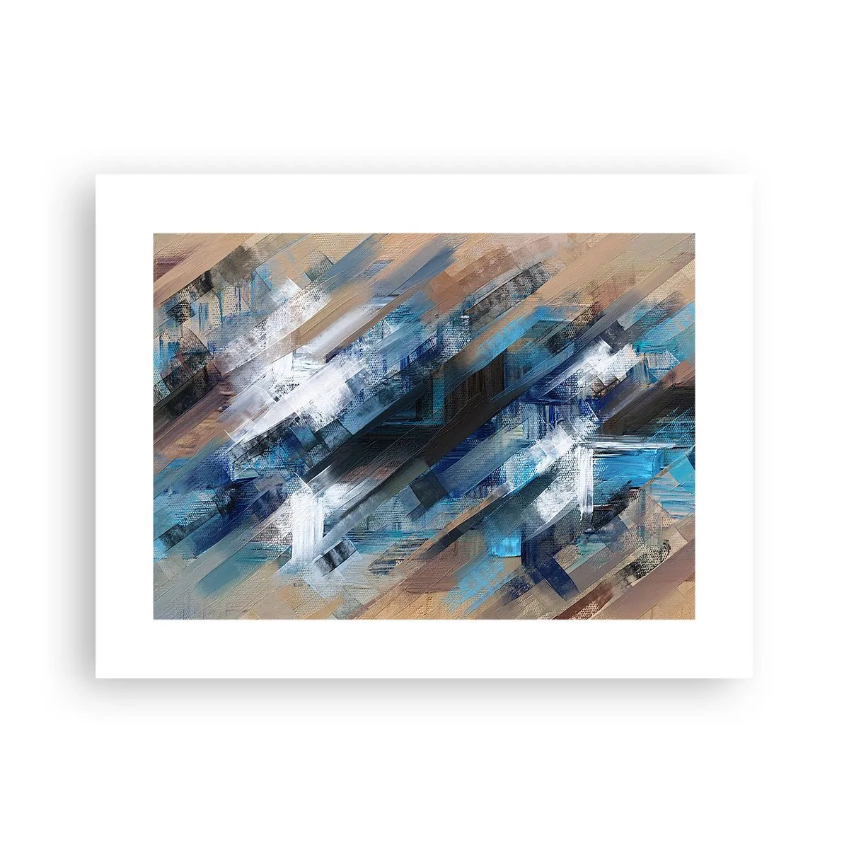 Póster - En una inclinación azul - 40x30 cm