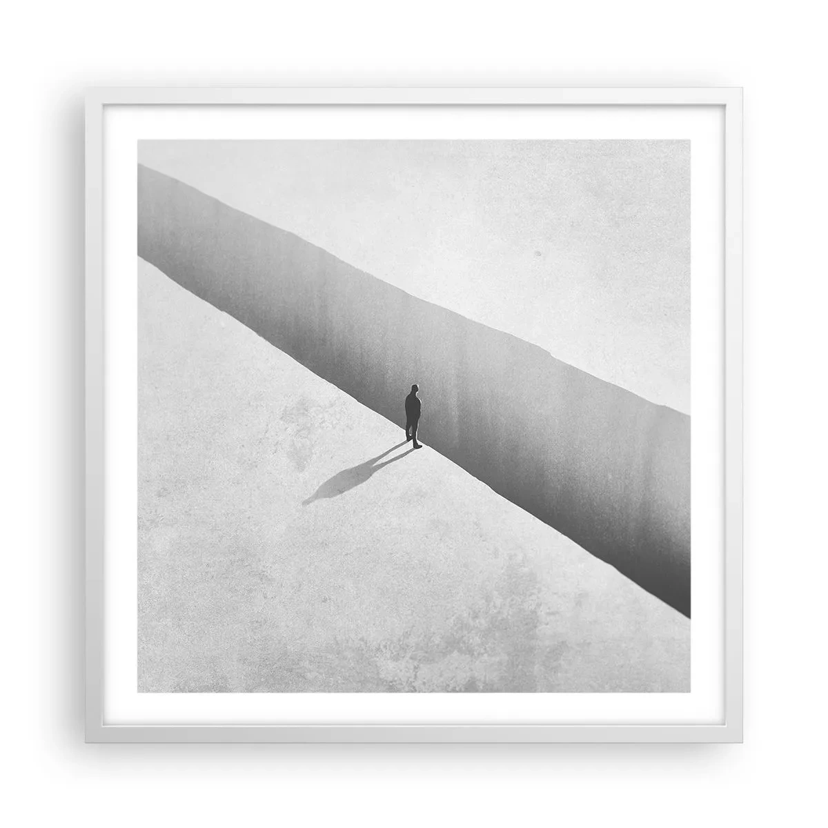 Póster en marco blanco - Sin un destino claro - 60x60 cm