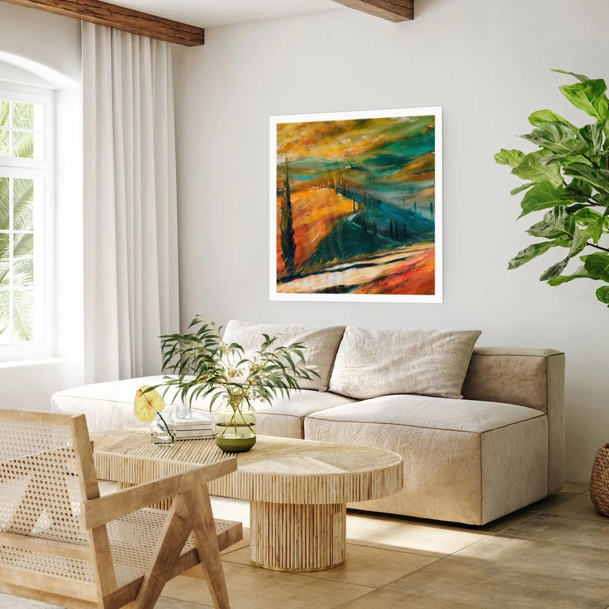 Póster - Paisaje toscano - 30x30 cm