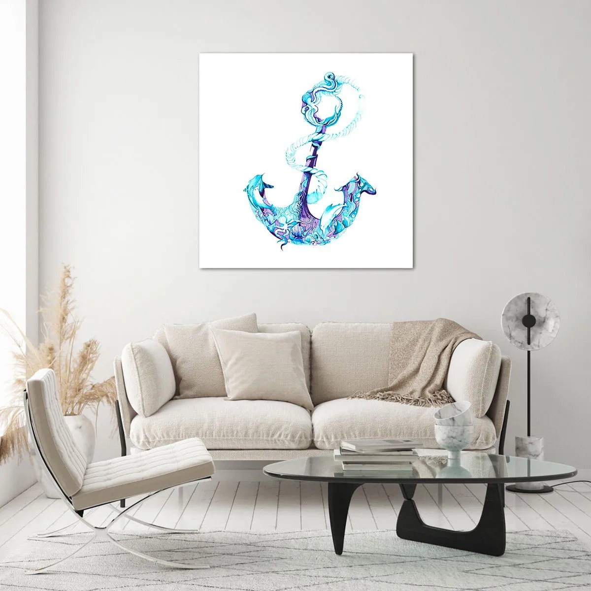 Cuadro sobre vidrio - Impresiones sobre Vidrio - Los secretos del mar - 40x40 cm