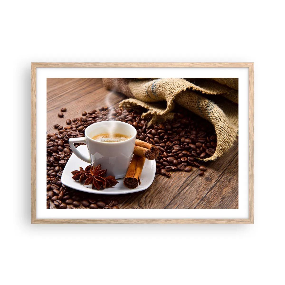 Póster en marco roble claro - Sabor y aroma picante - 70x50 cm