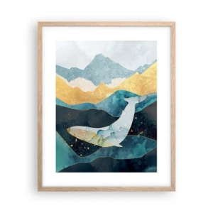 Póster en marco roble claro - La fresca belleza del norte - 40x50 cm