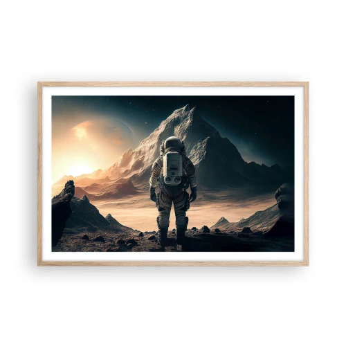 Póster en marco roble claro - Un nuevo reto - 91x61 cm