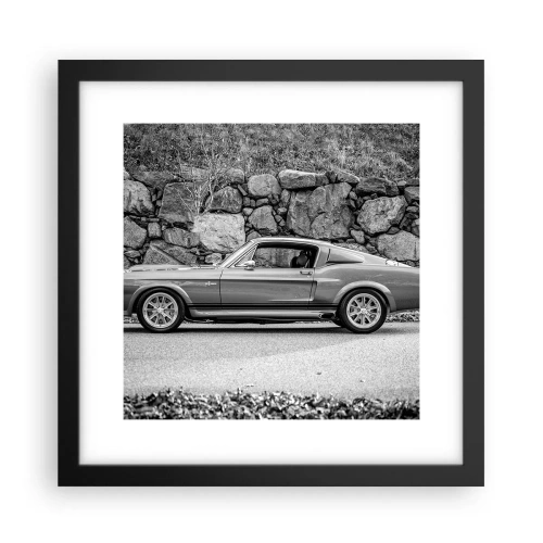 Póster en marco negro - Una leyenda de los años 60 - 30x30 cm