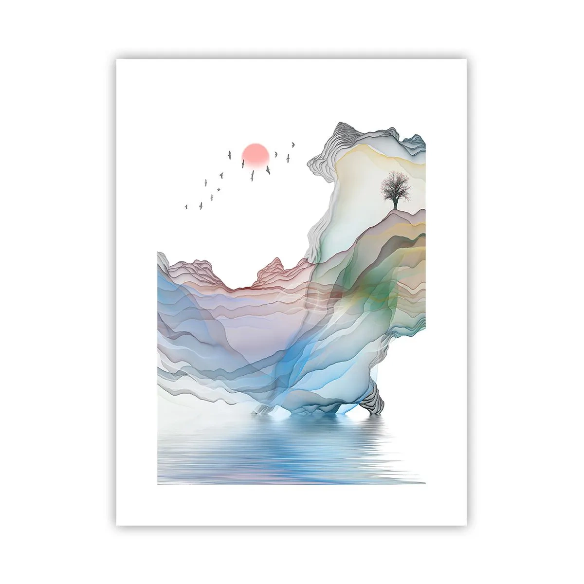 Póster - Hacia las montañas de cristal - 30x40 cm