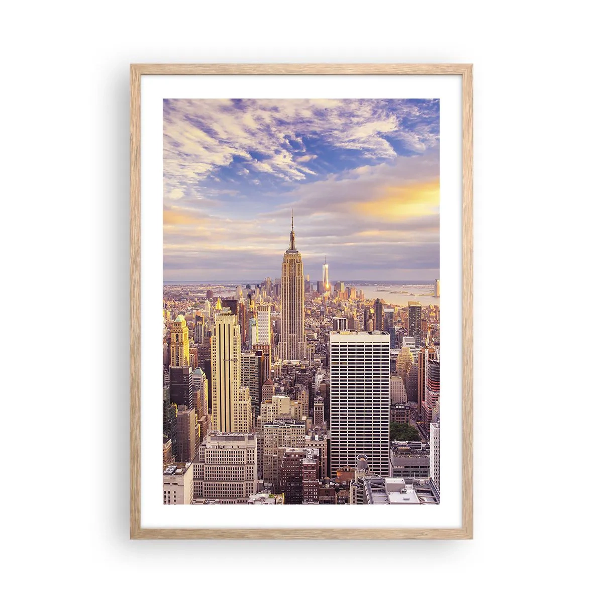 Póster en marco roble claro - Alcanzar las nubes - 50x70 cm