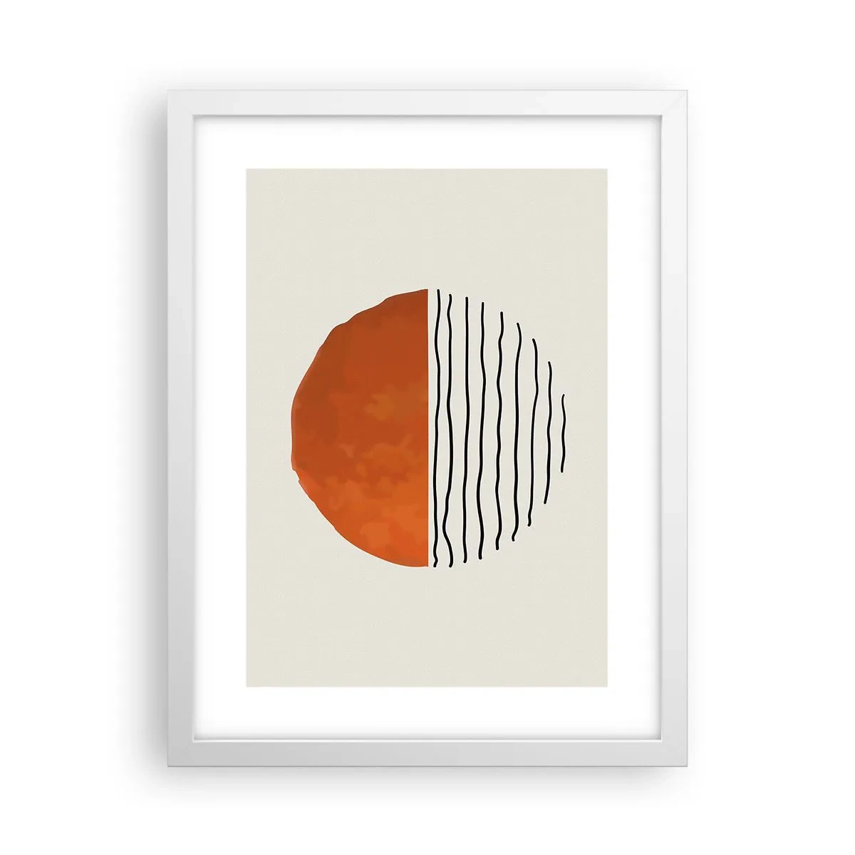 Póster en marco blanco - En un ambiente japonés - 30x40 cm