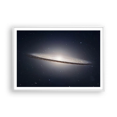 Póster en marco blanco - Érase una vez en una galaxia muy, muy lejana.... - 100x70 cm