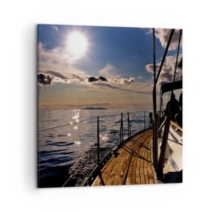 Cuadro sobre lienzo - Impresión de Imagen - Bajo las velas hacia el sol - 50x50 cm