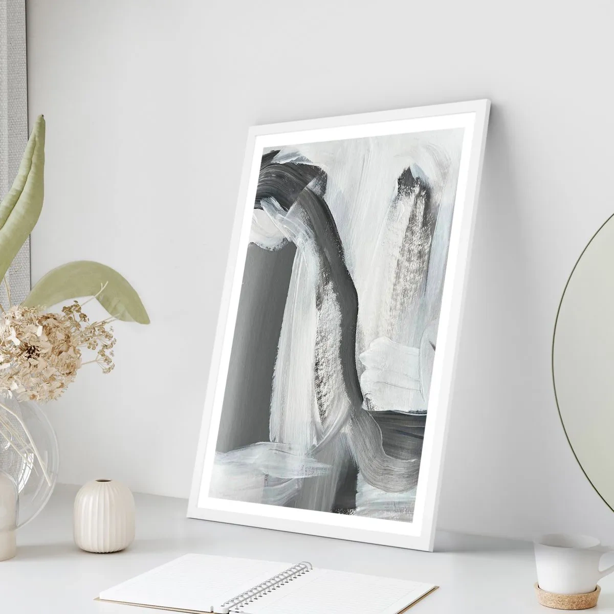 Póster en marco blanco - Con movimientos decididos - 50x70 cm