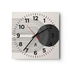 Reloj de pared - Reloj de vidrio - Temblor y certeza - 30x30 cm