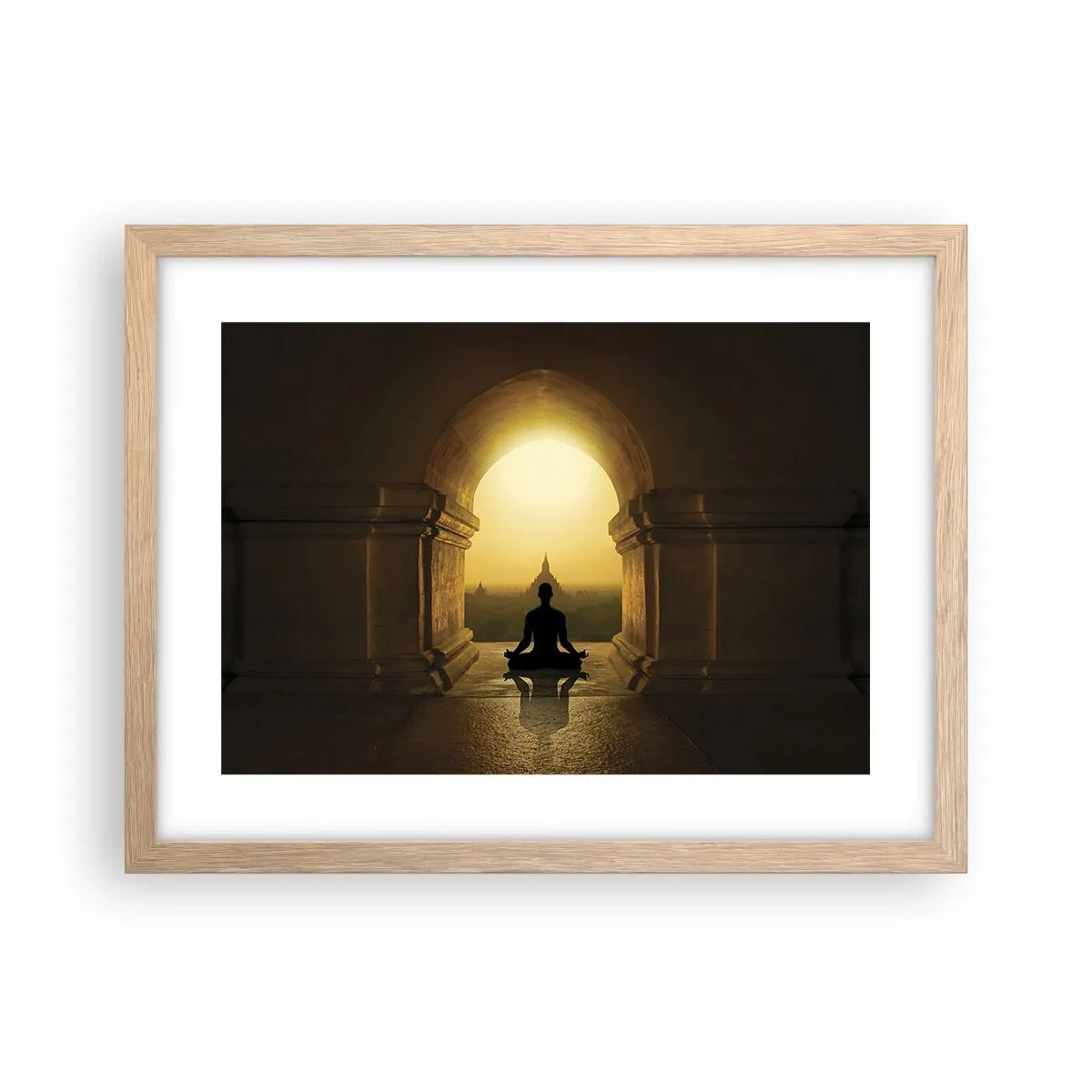 Póster en marco roble claro - Armonía total - 40x30 cm