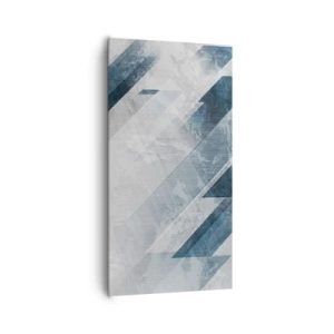 Cuadro sobre lienzo - Impresión de Imagen - Composición espacial - movimiento de grises - 65x120 cm