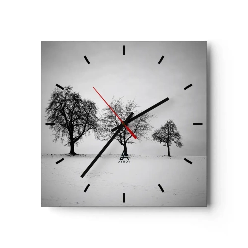 Reloj de pared - Reloj de vidrio - ¿Con qué sueñan? - 40x40 cm
