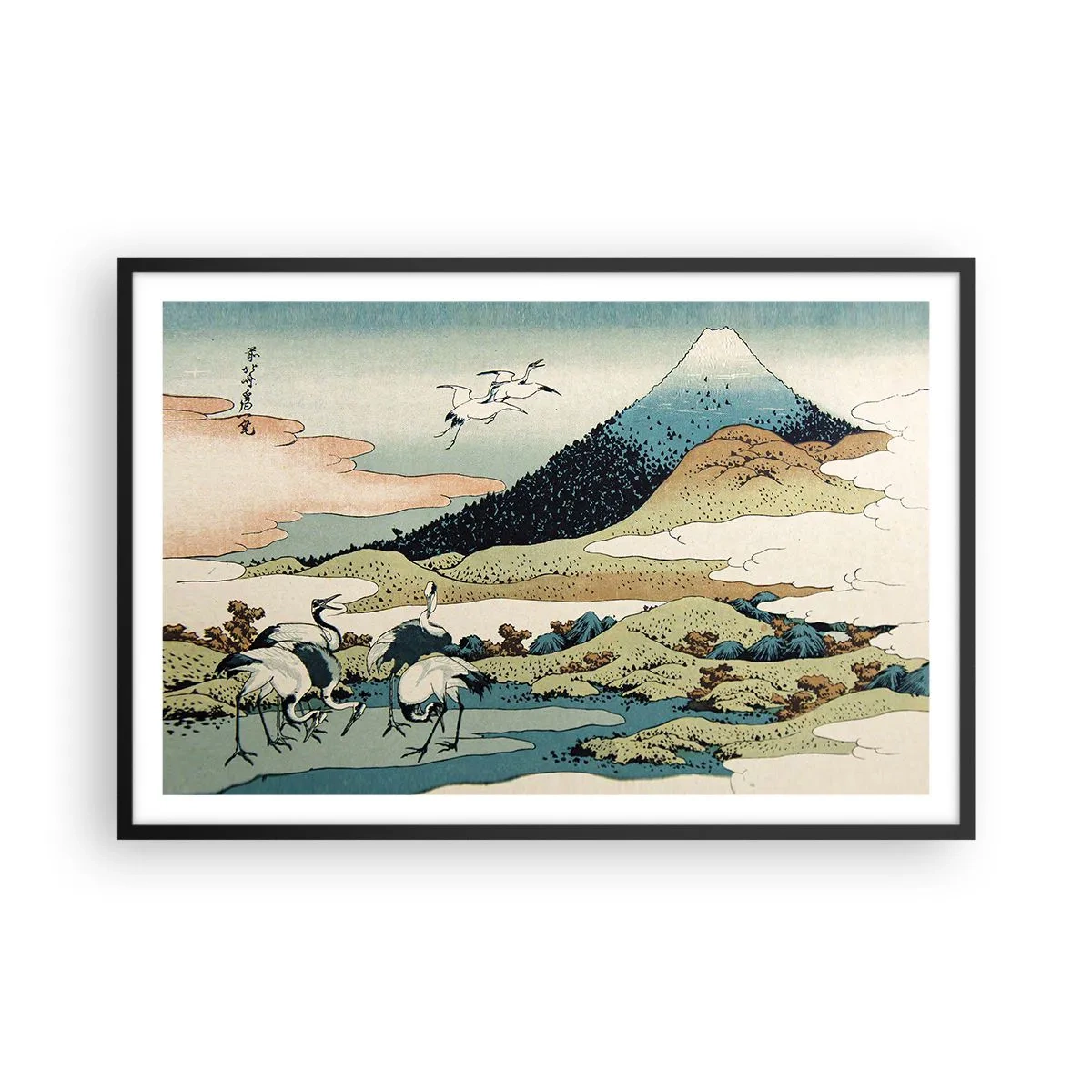 Póster en marco negro - Alma japonesa - 91x61 cm