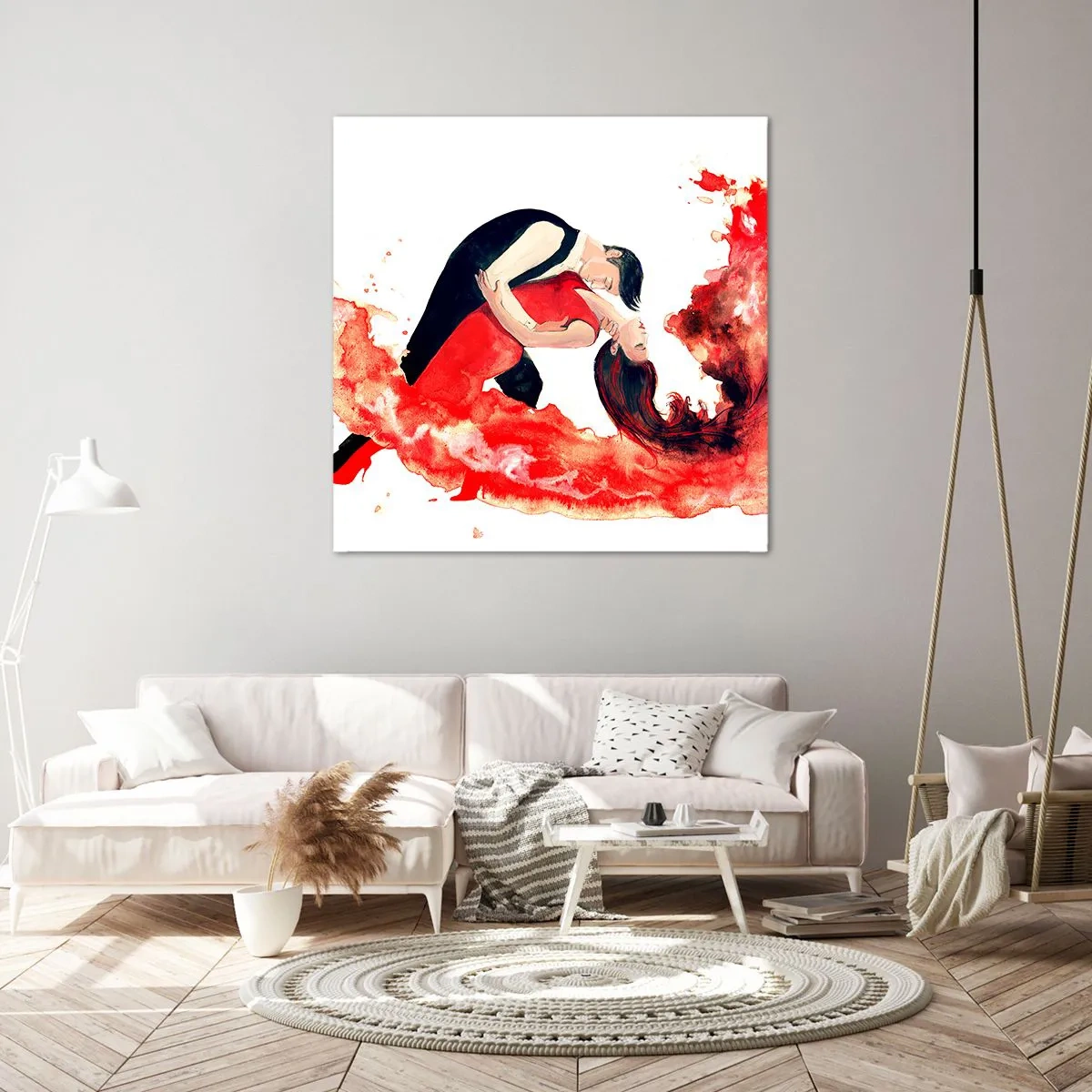 Cuadro sobre lienzo - Impresión de Imagen - El tango: una ola sensual - 70x70 cm