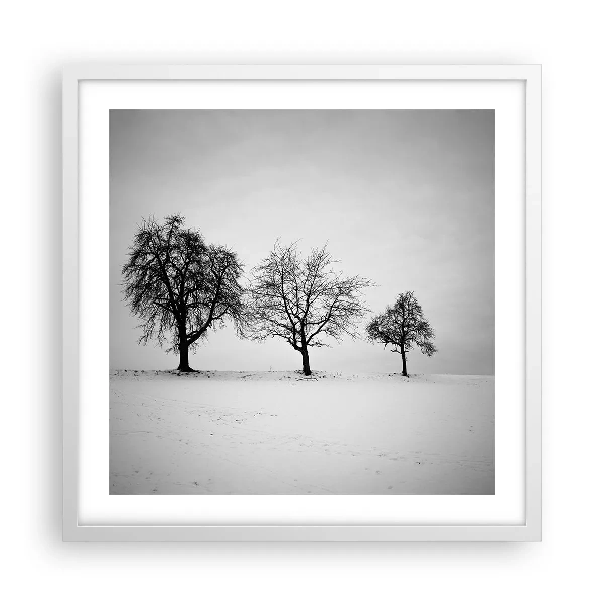 Póster en marco blanco - ¿Con qué sueñan? - 50x50 cm