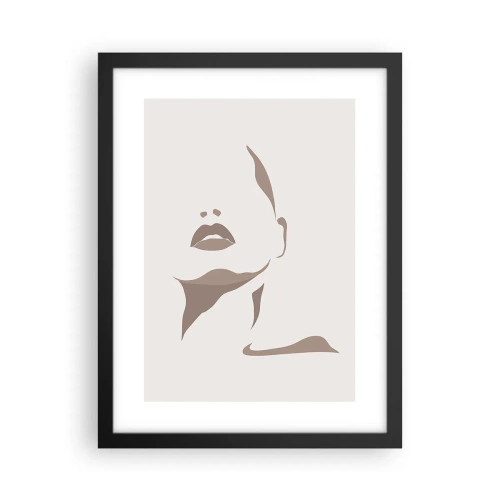 Póster en marco negro - Creación a partir de la luz y la sombra - 30x40 cm