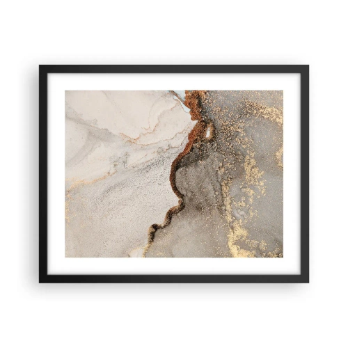 Póster en marco negro - En la frontera de los colores - 50x40 cm