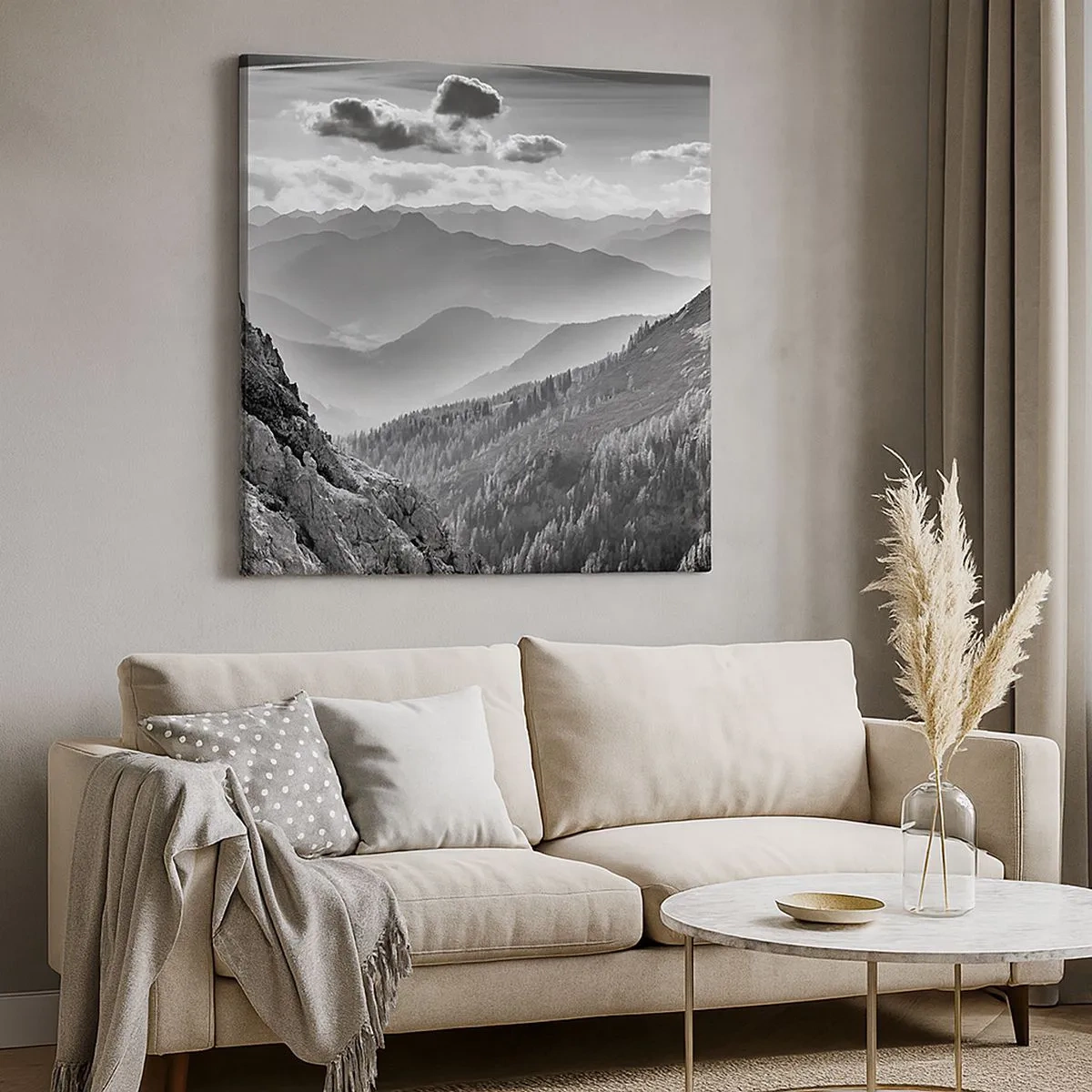 Cuadro sobre lienzo - Impresión de Imagen - Hasta el horizonte - 30x30 cm