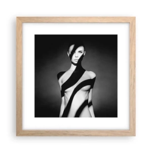 Póster en marco roble claro - En la luz y en la sombra - 30x30 cm