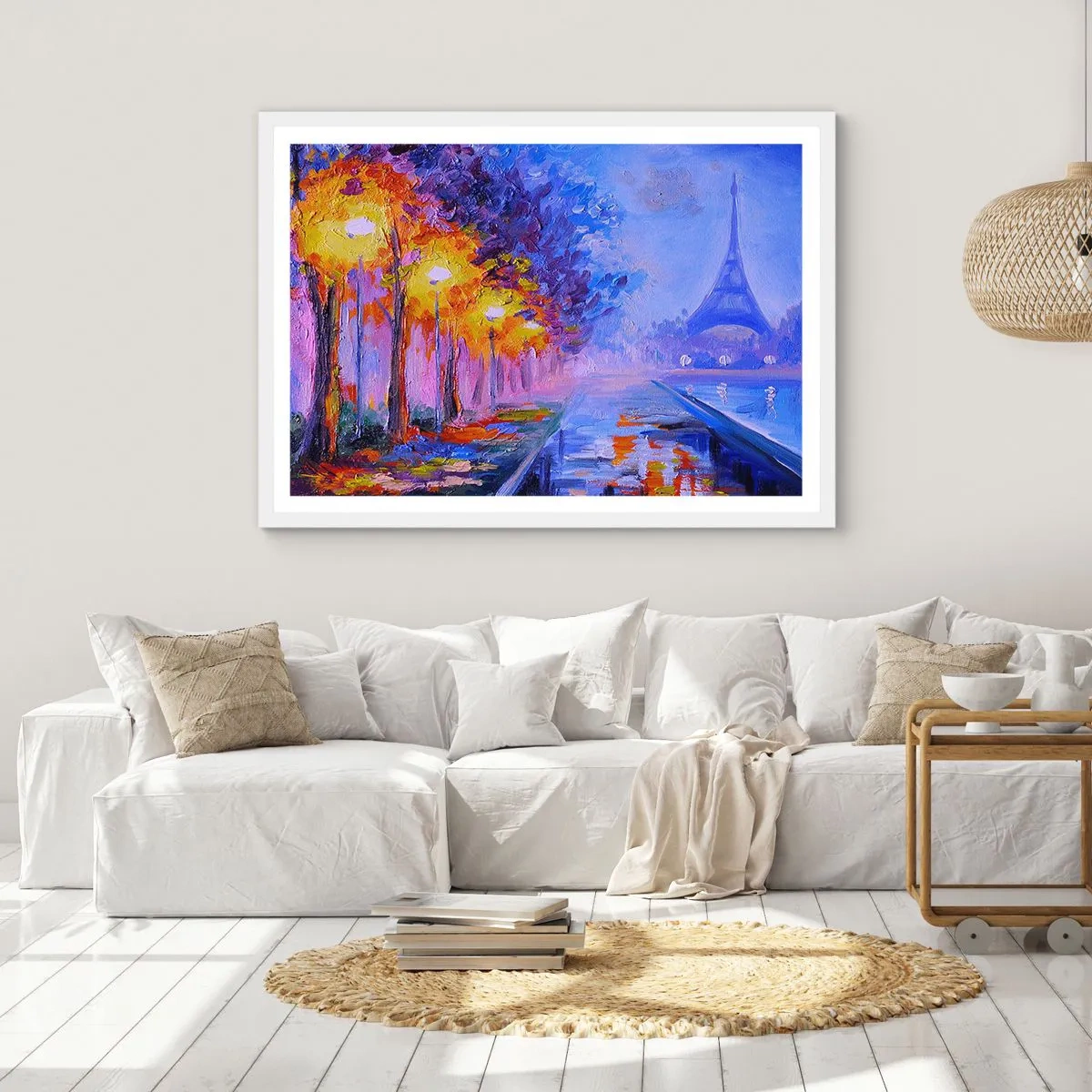 Póster en marco blanco - Un paseo de ensueño - 70x50 cm