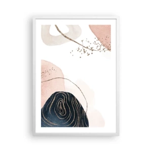 Póster en marco blanco - Todo fluye - 50x70 cm