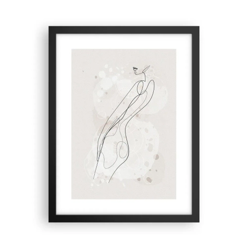 Póster en marco negro - Una mirada no dice nada y al mismo tiempo lo dice todo - 30x40 cm