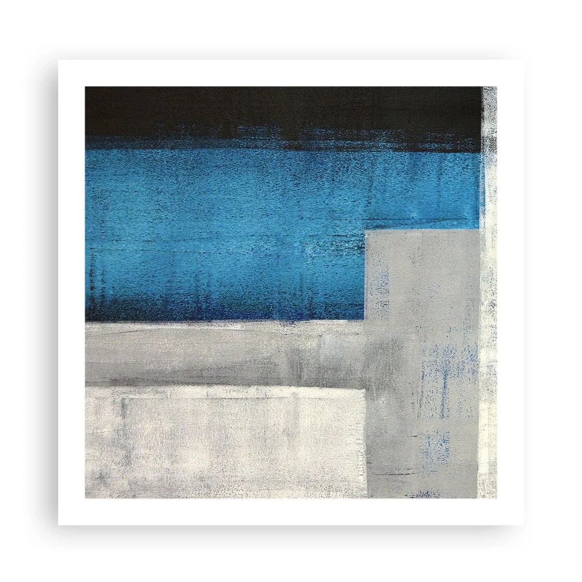 Póster - Composición poética de gris y azul - 60x60 cm