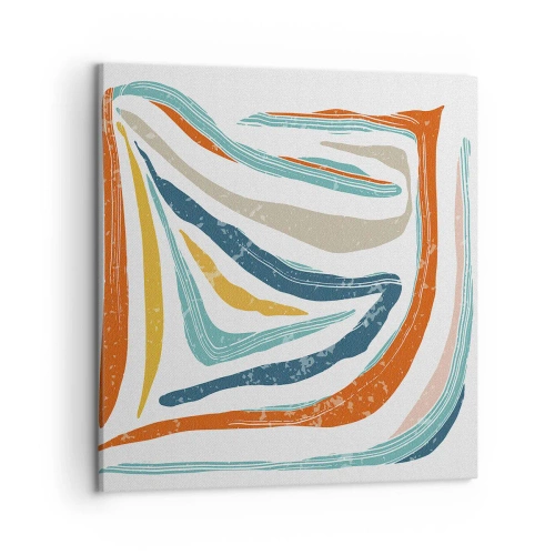 Cuadro sobre lienzo - Impresión de Imagen - Abstracción sonriente y amistosa - 50x50 cm