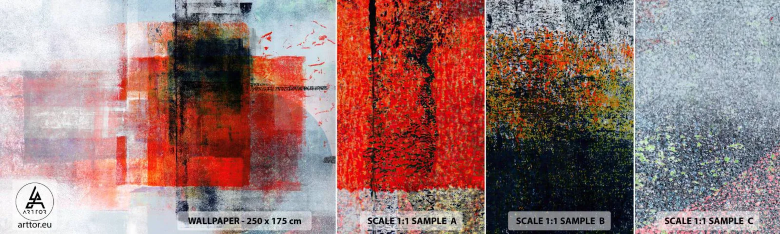 Muestra De Fotomural Standard Eco - Composición brillante - Pedazo, Abstracción, Industrial - 100x30 cm